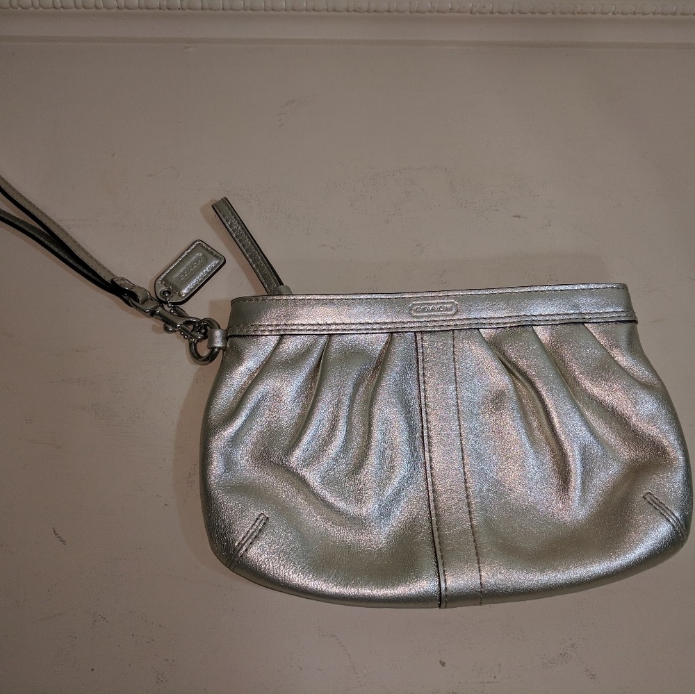 Authentic In Like New Condition Silver Coach Wrist - image 1